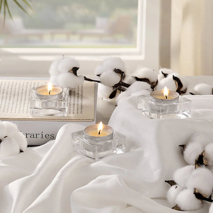 VEVOR 200 Pack Unscented Tea Light Candles - Long Lasting 6.5 Hour Burn for Holiday Celebrations