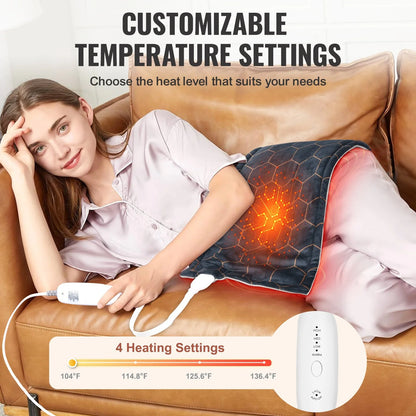 VEVOR Weighted Heating Pad with Far Infrared Therapy 12 X 24 in for Pain Relief
