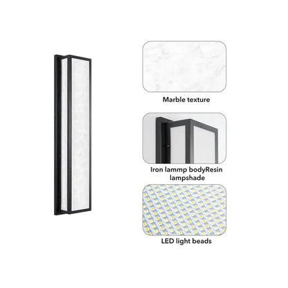 IP65 Waterproof Marble Front Porch Light Exterior Wall Sconce