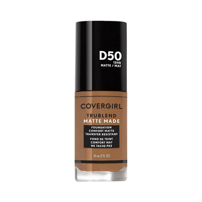 COVERGIRL Trublend Matte Made Liquid Foundation, Deep Golden D50, 1.01 Fl Oz (Pack of 1)