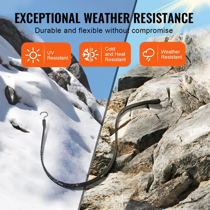 VEVOR 4 Pcs Flat Bungee Cord Set 20 Mm Heavy Duty Bungee Straps with S-Hook 40