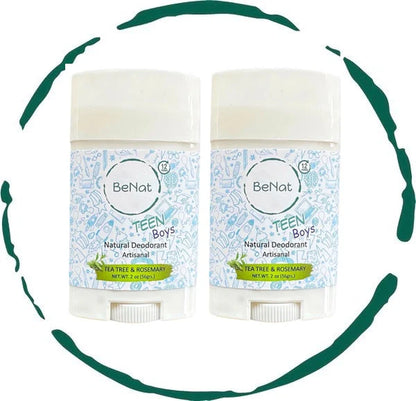 2-Pack All-Natural Deodorants for Kids & Teens