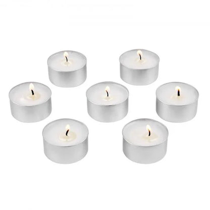 VEVOR 200 Pack Unscented Tea Light Candles - Long Lasting 6.5 Hour Burn for Holiday Celebrations