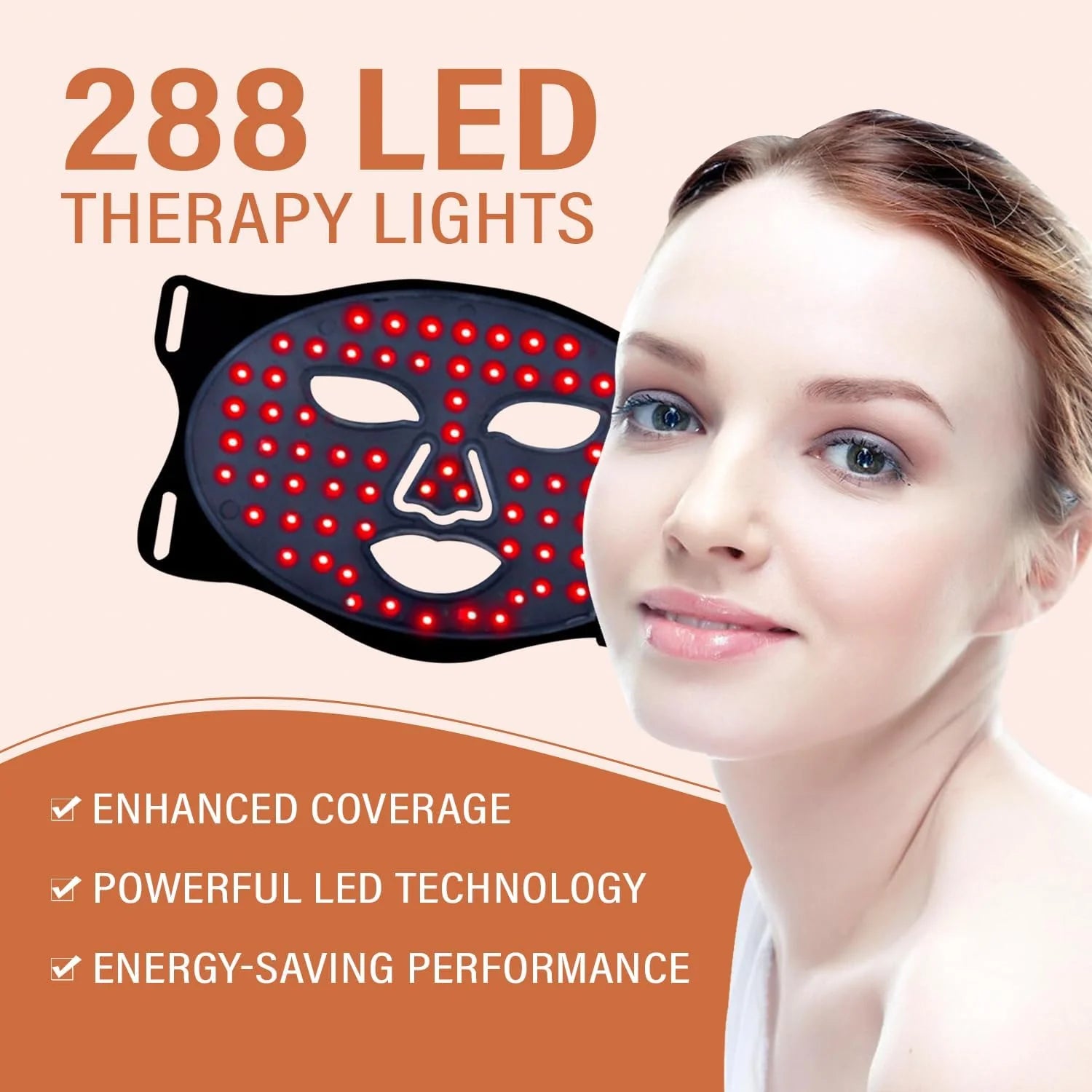 LED Face Mask Light Therapy, Red Light Therapy for Face, 7-1 Colors LED Facial Skin Care Mask, 175 High-Density Light Beads, Black