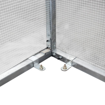 8’ X 13’ Greenhouse Grow Tent W/20 Mil Ripstop Leno Mesh PVC Cover, Galvanized Steel Frame, Roll-Up Windows, TMG-GH813