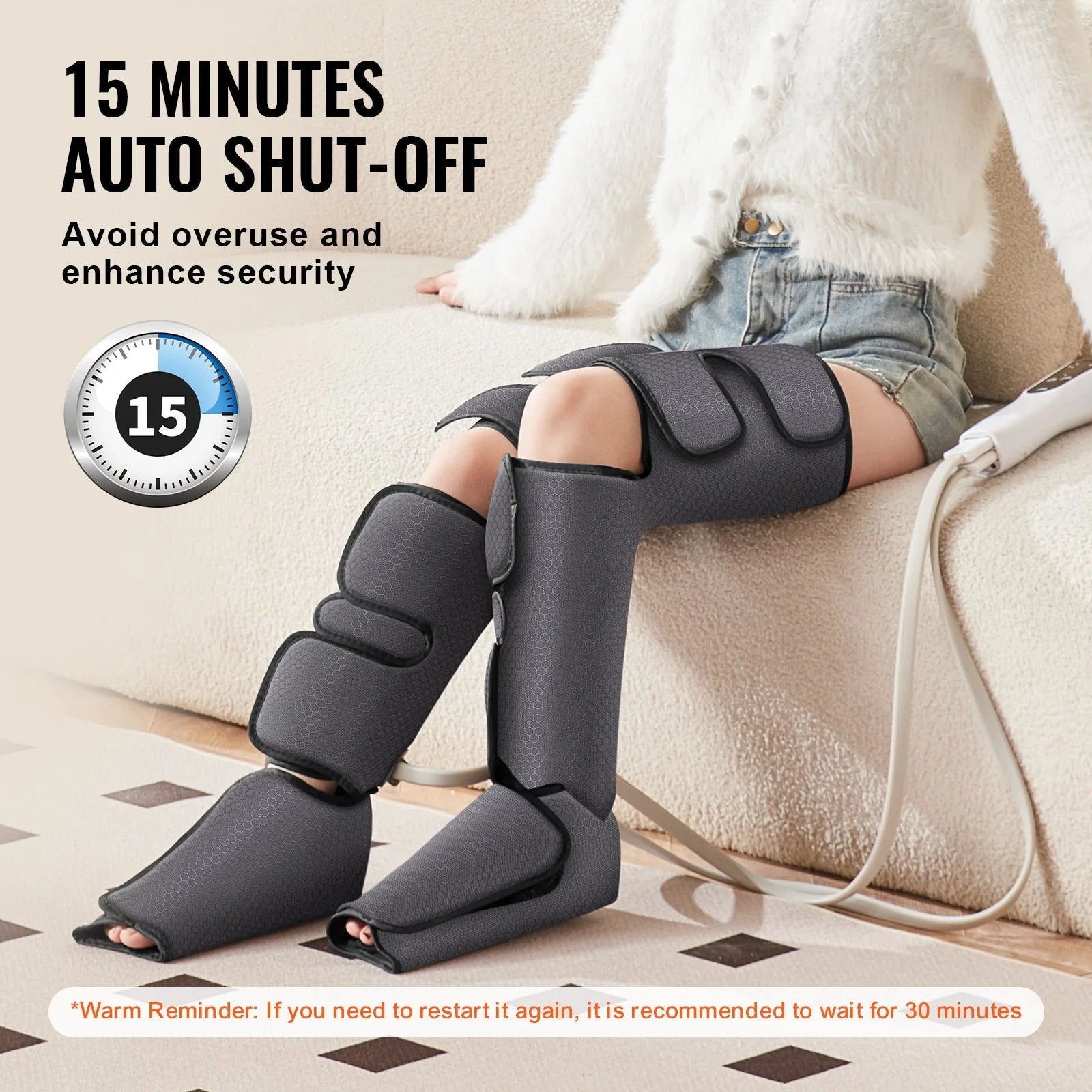Revitalize Your Legs: VEVOR Air Compression Leg Massager for Ultimate Relaxation & Pain Relief - Perfect Gift for Parents!