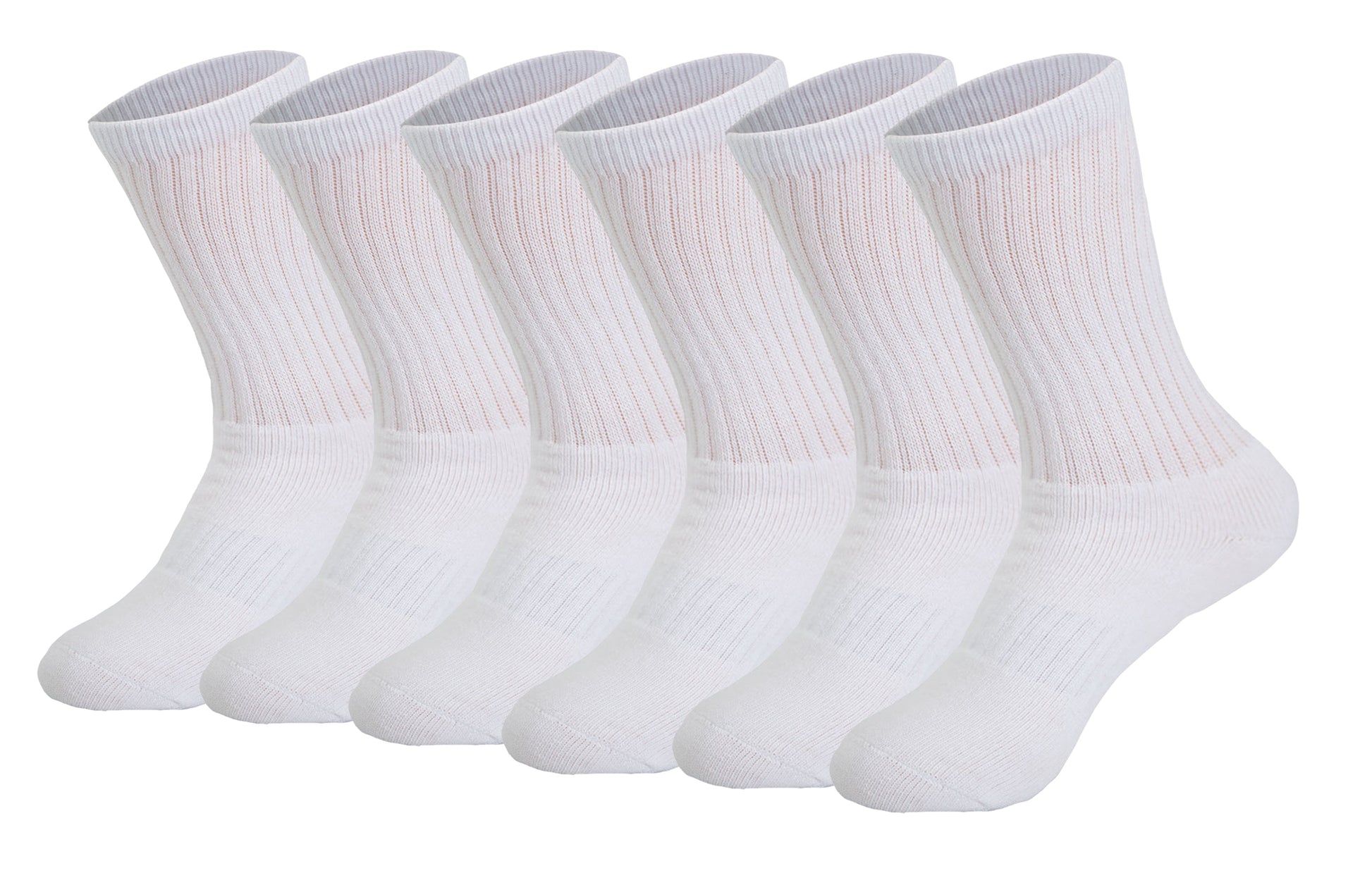 Men’S Cotton Crew Socks – 6 Pairs, Cushioned Sole, Breathable & Moisture-Wicking Athletic Sport Socks