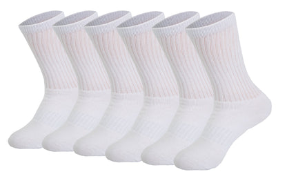 Men’S Cotton Crew Socks – 6 Pairs, Cushioned Sole, Breathable & Moisture-Wicking Athletic Sport Socks